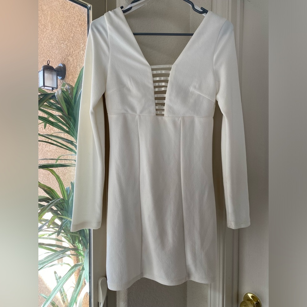 Nasty Gal White Plunge Dress